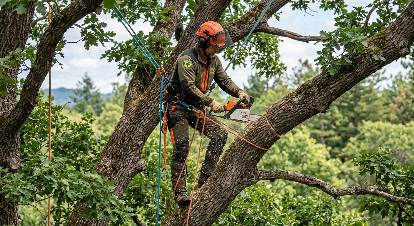 Arboriste certifie a l'oeuvre a Arundel