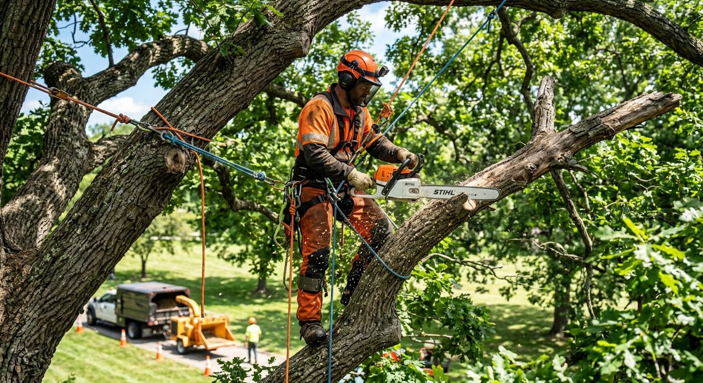 Arboriste certifie a l'oeuvre a Lac-Ministuk