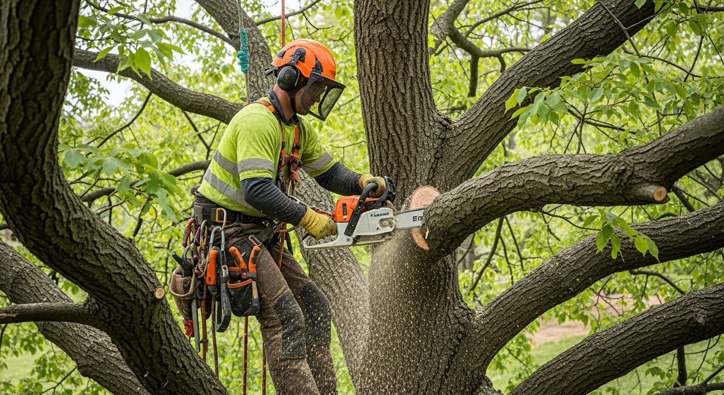 Taille d'arbres residentielle a Huberdeau, Quebec